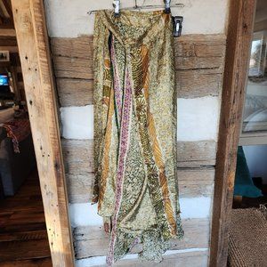 Silk Rayon Wrap Skirt Pareo Multi-Function Cover-up